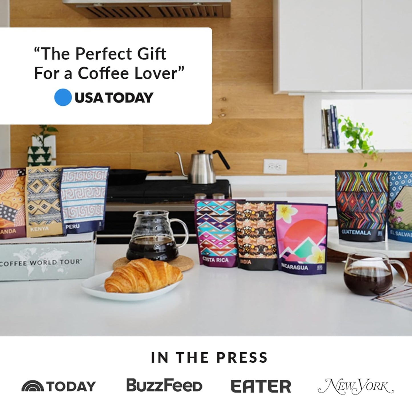 Atlas Coffee Club Discovery Set – 8-Pack Single Origin Whole Bean Coffee Sampler